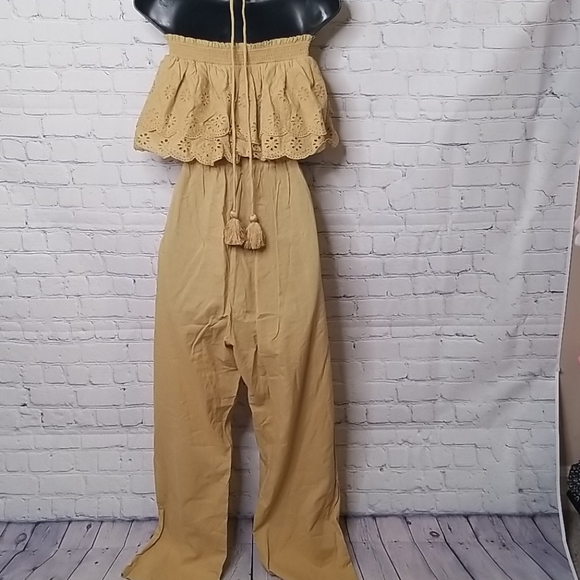 Happy Nature  ruffled eyelet top jumpsuit - Picture 5 of 9